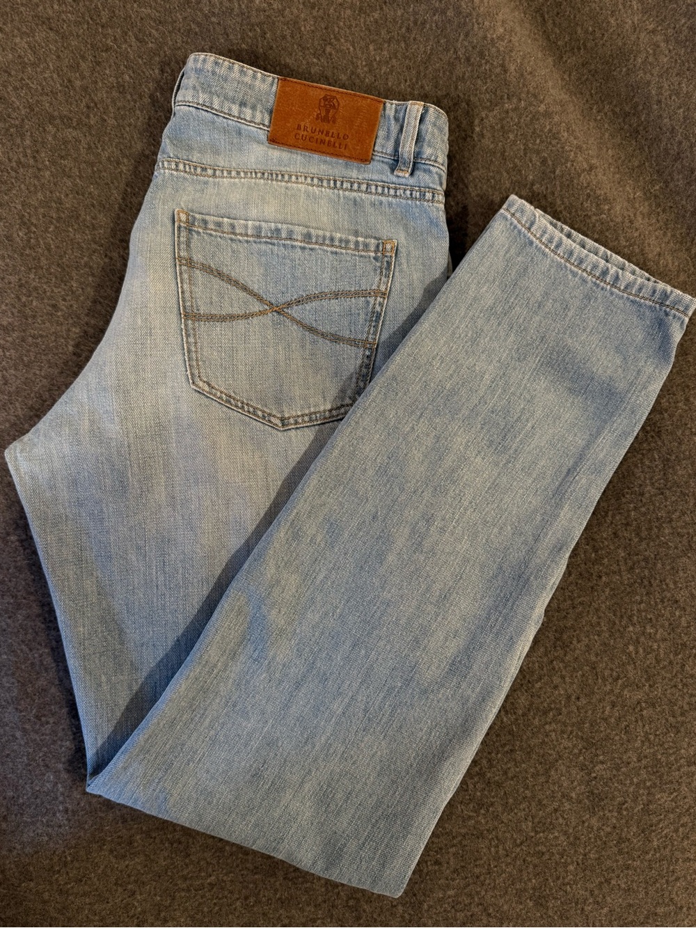 Brunello Cucinelli Light Blue Traditional fit denim